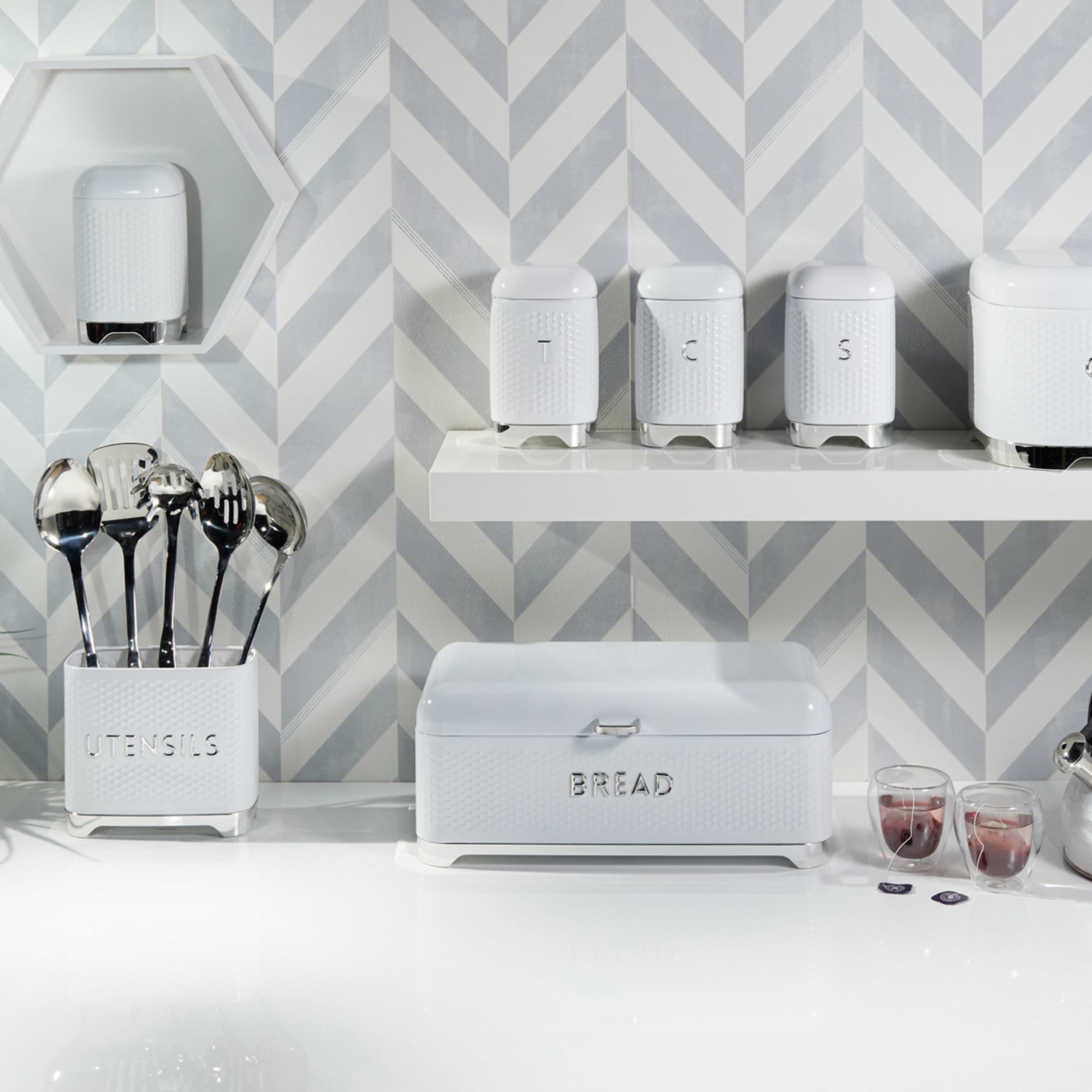 Kitchen Craft Lovello Canister Set of 3 White Kitchen Warehouse™